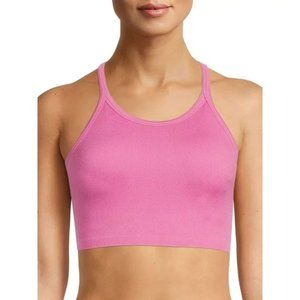 Jockey NWT Seamfree Jersey Sports Bra Size Medium Super Pink Comfort Stretch